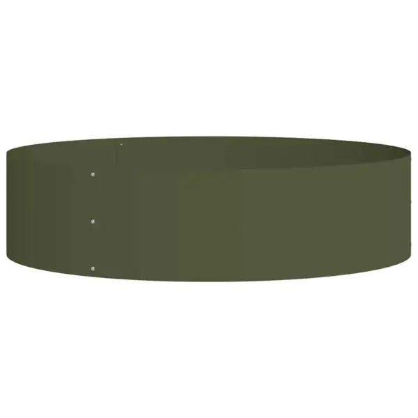 Istutusrõngas aiataimedele, külmvaltsitud teras, oliivroheline, 80 x 80 x 20 cm – 2