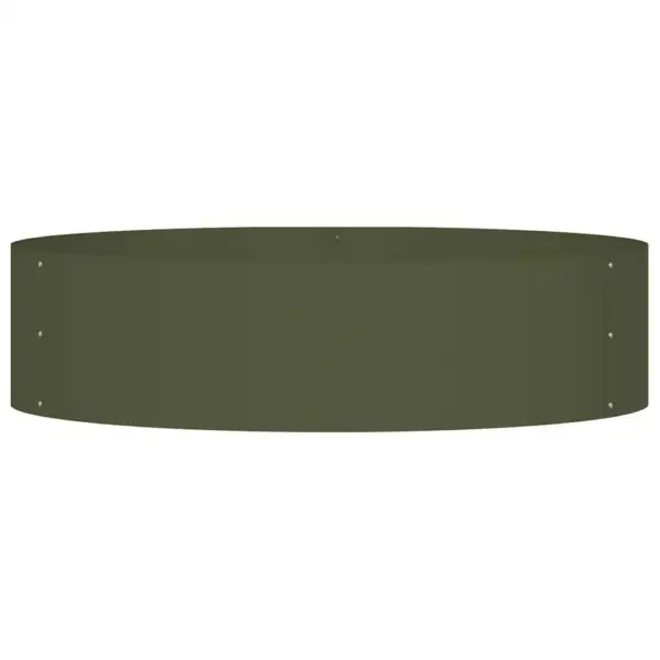 Istutusrõngas aiataimedele, külmvaltsitud teras, oliivroheline, 80 x 80 x 20 cm – 5