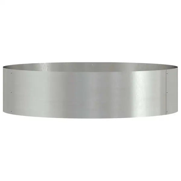 Hõbedane roostevabast terasest istutusrõngas, 80 x 80 x 20 cm – 5