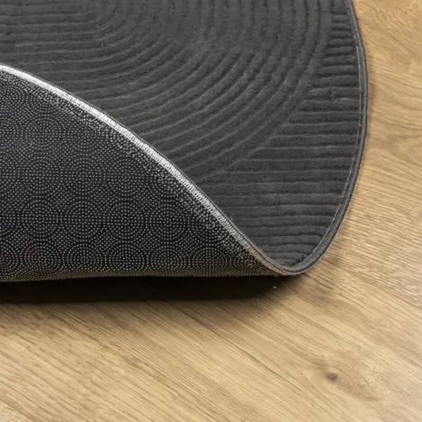 Ümmargune antratsiithall vaip IZA, lühikese narmaga, Ø 80 cm – 5