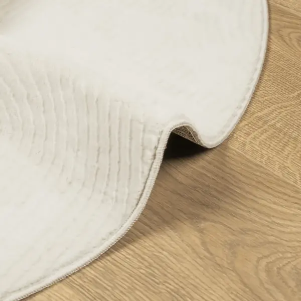 Ümmargune skandinaavialik vaip IZA, kreemjasvalge, lühikeste narmastega, Ø 120 cm – 6