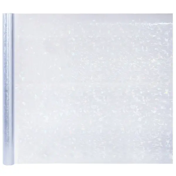 Staatiline jäätunud aknakile 3D vikerkaare mustriga, 3 rulli, läbipaistev PVC, laius 60 cm – 4