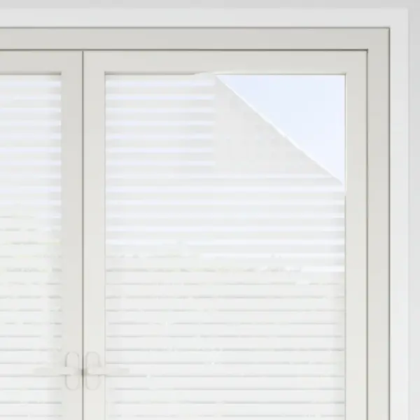 Aknaprivaatsuskile jäätunud triibulise mustriga, staatiline PVC, 45 x 500 cm – 3