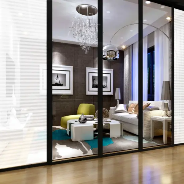 Jäätunud triipudega privaatsusaknakile, iseliimuv PVC, 90 cm x 20 m – 8