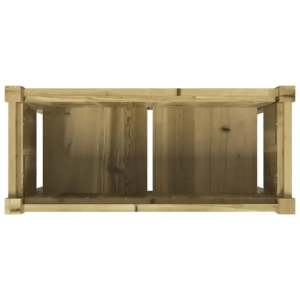 Jalgadega puidust aia taimekastid, 2 tk, pruun, immutatud männipuit, 70 x 31 x 70 cm – 8