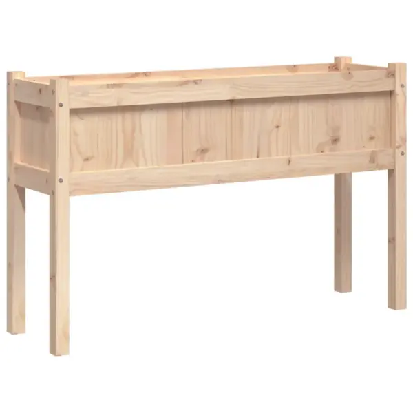 Jalgadega puidust taimekastid, 2 tk, töötlemata männipuit, 110 x 31 x 70 cm – 7