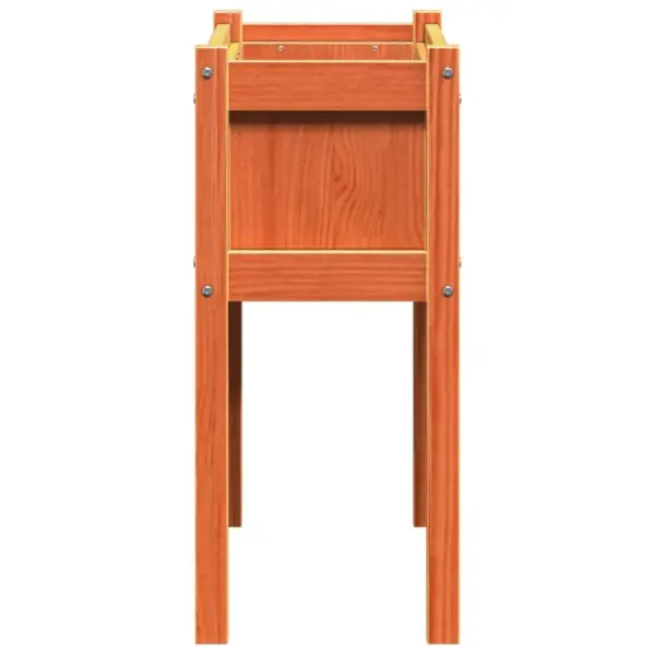 Jalgadel aia taimekastid, 2 tk, vahapruun männipuidust, 70 x 31 x 70 cm – 7