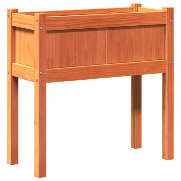 Jalgadel aia taimekastid, 2 tk, vahapruun männipuidust, 70 x 31 x 70 cm – 8