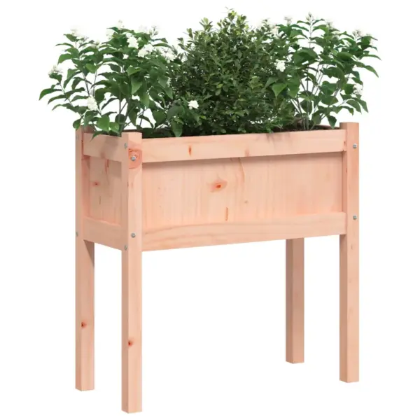 Jalgadel puidust taimekastid, 2 tk komplekt, töötlemata ebatsuugapuit, 70 x 31 x 70 cm - 3