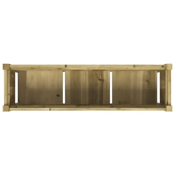 Jalgadel puidust taimekastid, 2 tk, pruun survetöötlusega immutatud männipuit, 110 x 31 x 70 cm – 8