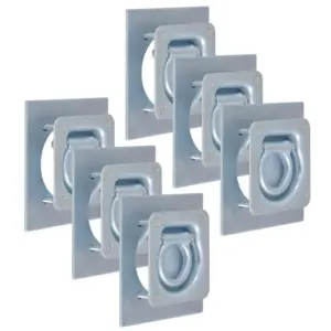 Järelkäru sidumisrõngad tagaplaatidega, 6 tk, tsingitud teras, 2000 kg