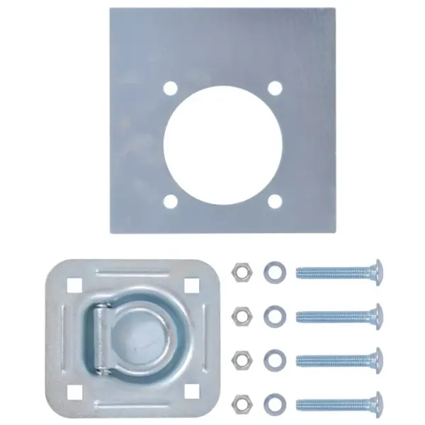 Järelkäru sidumisrõngaste komplekt tagaplaatidega, 6 tk, tsingitud teras, 2000 kg – 3