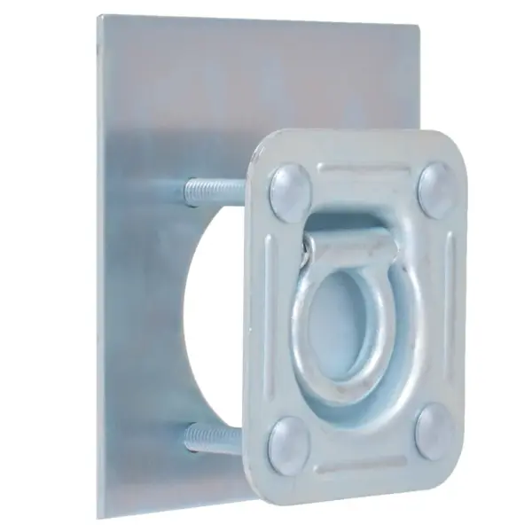 Järelkäru sidumisrõngaste komplekt tagaplaatidega, 6 tk, tsingitud teras, 2000 kg – 4