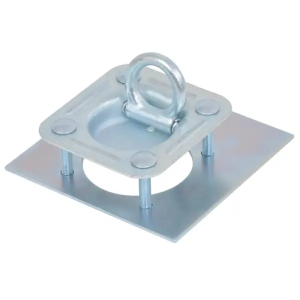 Järelkäru sidumisrõngaste komplekt tagaplaatidega, 6 tk, tsingitud teras, 2000 kg – 5