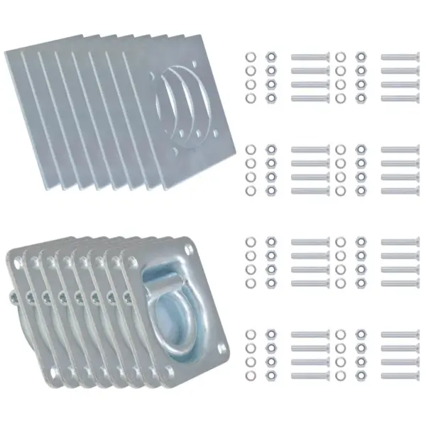 Järelkäru sidumisrõngad 8 tk, tsingitud teras, 2000 kg kandevõime – 2