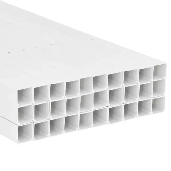 Valge PVC kaablikanalite komplekt, 30 tk, 33 x 33 mm, 1 m – 5
