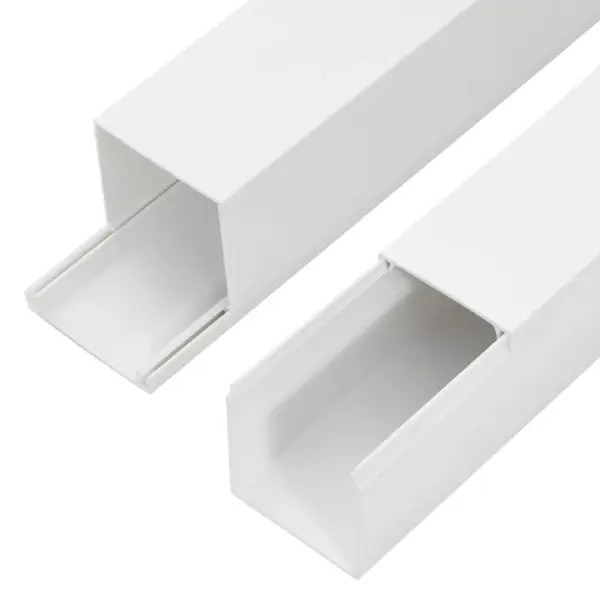 Valge PVC kaablikanalite komplekt, 30 tk, 33 x 33 mm, 1 m – 6