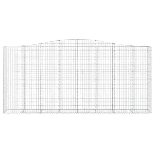 Kaarekujuline gabioonkorv aiaseinaks, tsingitud raud, 400 x 50 x 180/200 cm – 3