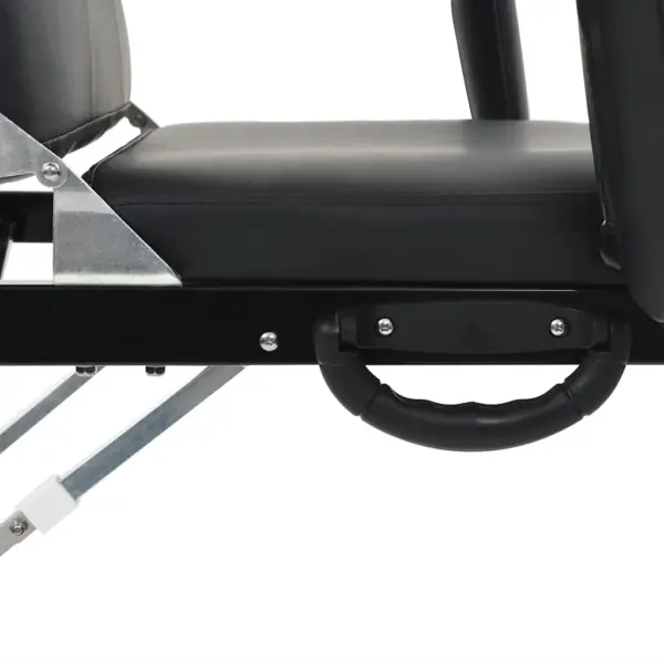 Kaasaskantav näohooldus- ja massaažitool, reguleeritav, must kunstnahk, kandekotiga – 5