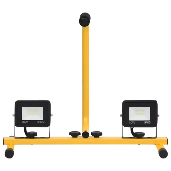 Käepidemega LED-prožektor, 2 x 10 W, soe valge, must ja kollane – 5