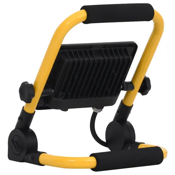 Kaasaskantav LED prožektor käepidemega, 30 W, soe valge, 2100 lm, must-kollane – 6