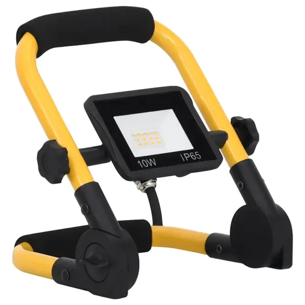 Käepidemega LED töölamp, soe valge valgus, 10 W, 700 lm, must-kollane – 6