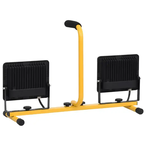 Käepidemega LED-tööprožektor 2 x 50 W, soe valge, must-kollane – 7