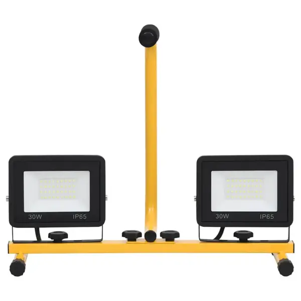 Käepidemega LED-töötuli, 2 x 30 W soe valge, must ja kollane, 44,5 x 18,5 x 37 cm – 5