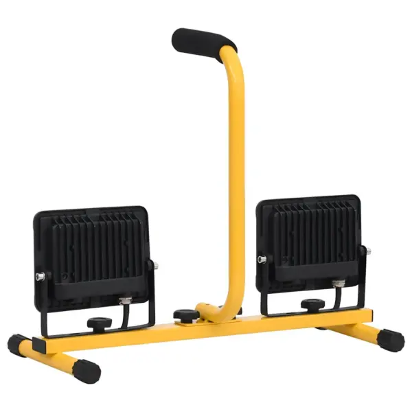 Käepidemega LED-töötuli, 2 x 30 W soe valge, must ja kollane, 44,5 x 18,5 x 37 cm – 7