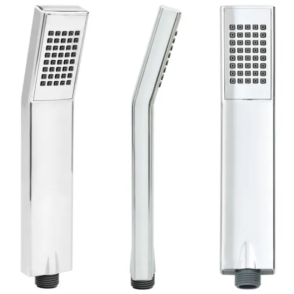 Käeshoitav dušiotsak, plast, kroomviimistlusega, hõbedane, 4 x 21,5 cm – 2