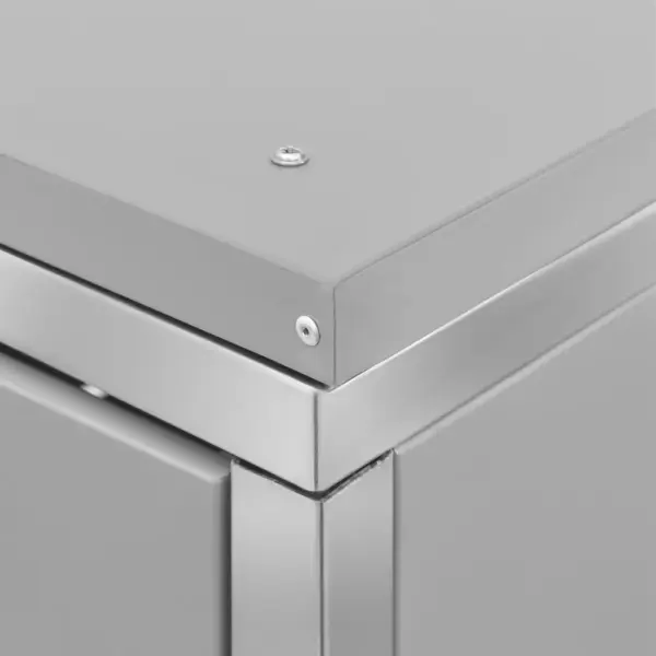 Kahe prügikasti kuur hall, tsingitud teraspaneelid, roostevaba raam, 138 x 77,5 x 112,5 cm – 10