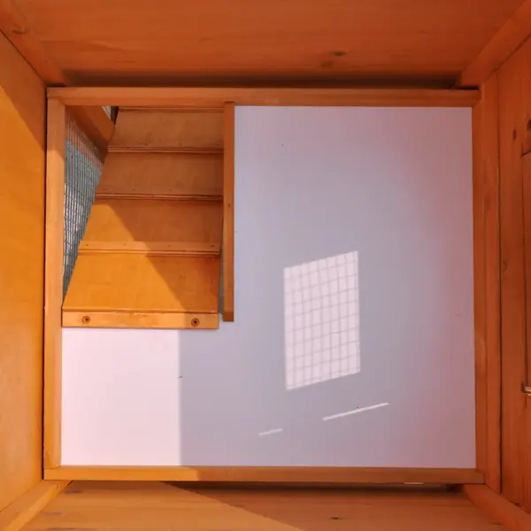 Kahekorruseline õueküülikupuur majakesega, pruun, 142 x 50 x 101 cm – 7