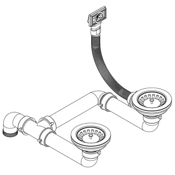 Kahepoolne graniitkomposiidist köögivalamu, must, 800 x 500 mm – 8