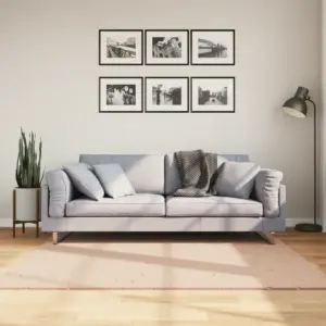 Pestav lühikese karvaga vaip HUARTE, kahvaturoosa, 160 x 160 cm