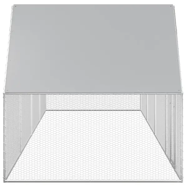 Kanakuut veekindla katusega, hõbedane tsingitud teras, 8 x 2 x 2 m – 5