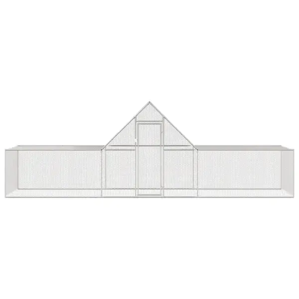 Kanakuut veekindla katusega, tsingitud teras, hõbedane, 6 x 2 x 2 m – 3