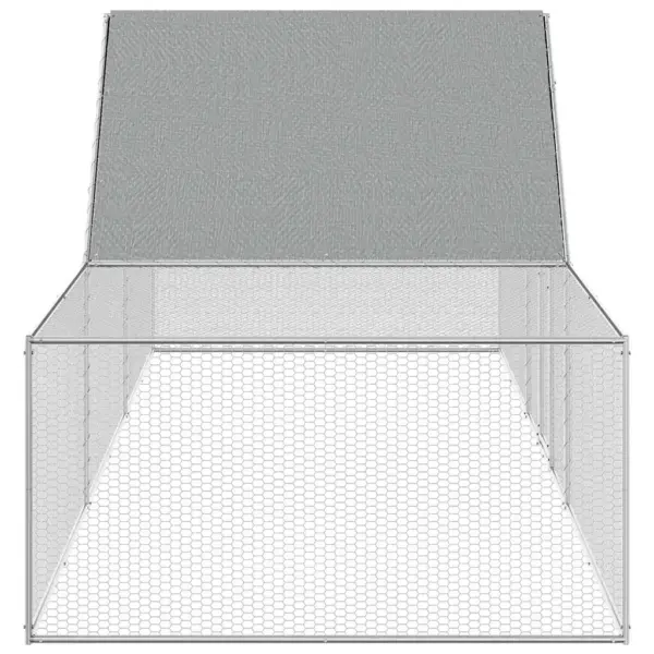 Kanakuut veekindla katusega, tsingitud teras, hõbedane, 6 x 2 x 2 m – 4