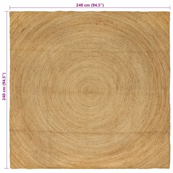 Kandiline džuutvaip elutuppa, pruun, 240 x 240 cm – 8