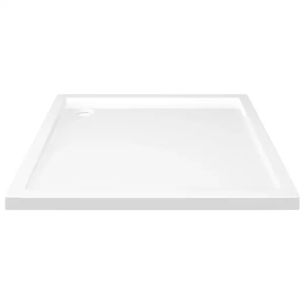 Kandiline dušialus madala lävega, valge klaaskiuga tugevdatud ABS, 90 x 90 cm – 4