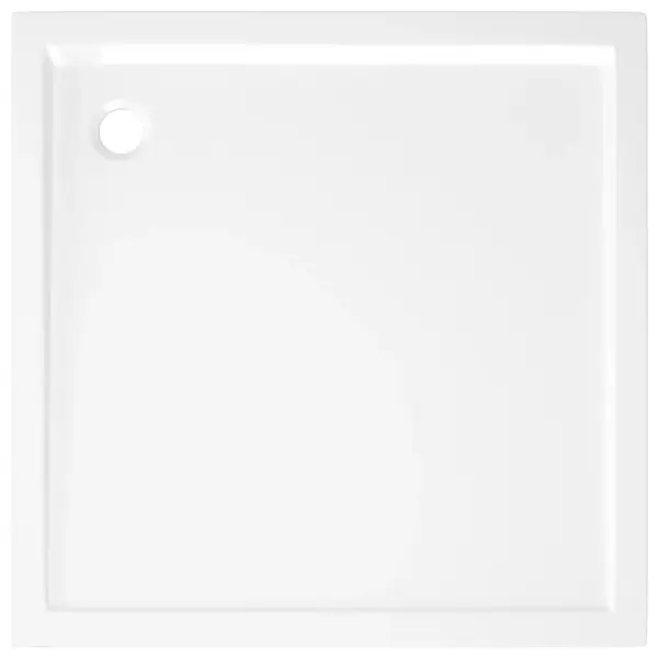 Kandiline dušialus madala lävega, valge klaaskiuga tugevdatud ABS, 90 x 90 cm – 6