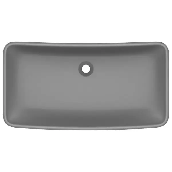 Kandiline keraamiline valamu, matt tumehall, 71 x 38 cm, kapi peale – 3