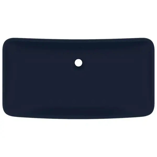 Kandiline keraamiline tööpinnale paigaldatav valamu, matt tumesinine, 71 x 38 cm – 4