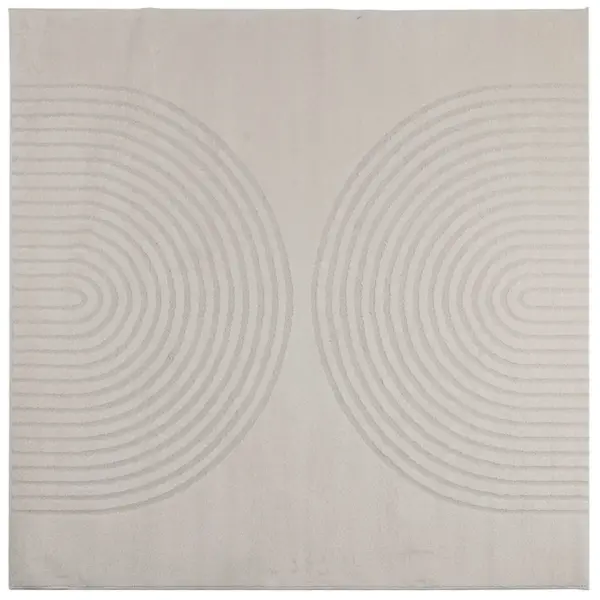 Libisemisvastane kandiline vaip Galati, kreemjas polüester, 120 x 120 cm – 2