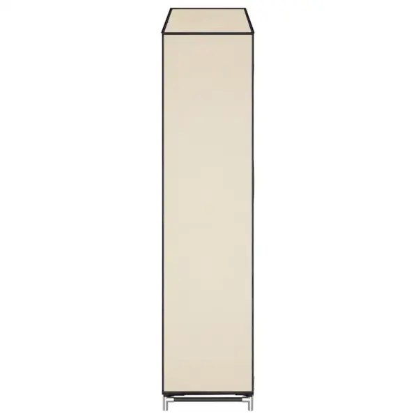 Kangast kingakapp 5 riiuliga, lukuga kate, kreemjasvalge, 115 x 28 x 110 cm – 5