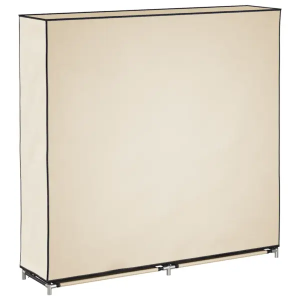 Kangast kingakapp 5 riiuliga, lukuga kate, kreemjasvalge, 115 x 28 x 110 cm – 6