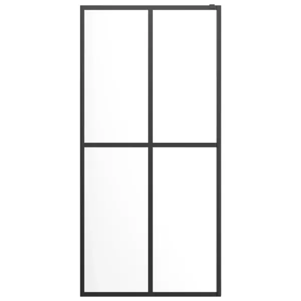 Karastatud klaasist dušinurga sein musta profiiliga, 78–80 x 195 cm – 4
