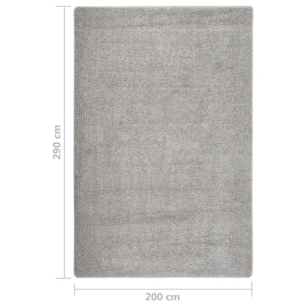 Karvane vaip libisemiskindla tagusega, helehall, 200 x 290 cm – 5
