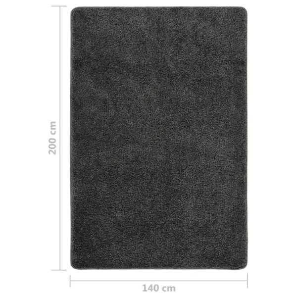 Karvane vaip libisemiskindla tagusega, tumehall, 140 x 200 cm – 5