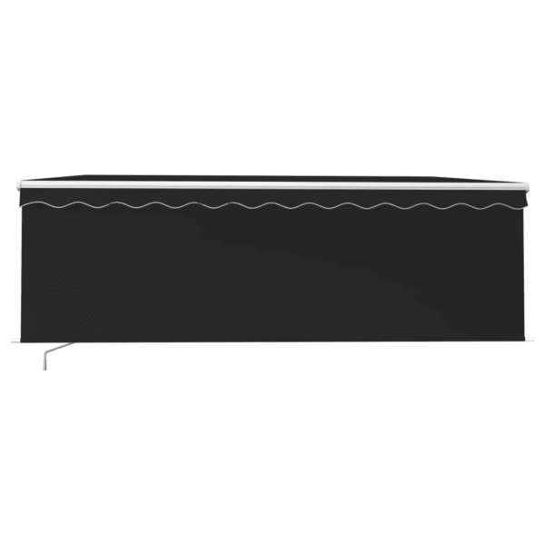 Käsitsi avatav terrassivarikatus ruloo ja LED-valgustusega, 4 x 3 m, antratsiithall, valge raam – 3