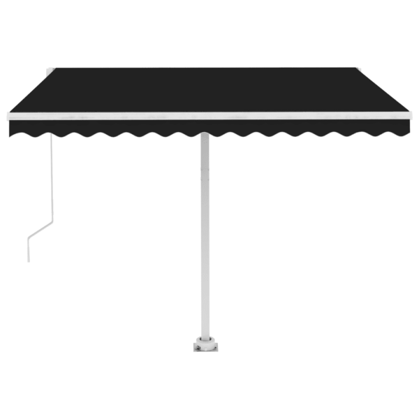 Käsitsi avatav terrassivarikatus LED-valgustusega, antratsiithall, 300 x 250 cm - 5